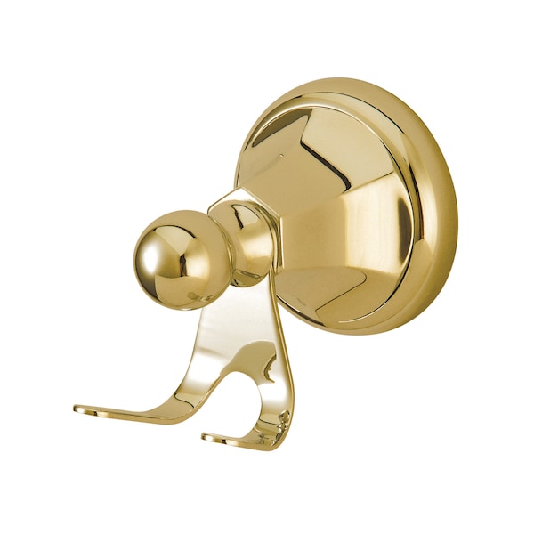Metropolitan Robe Hook, Polished Brass